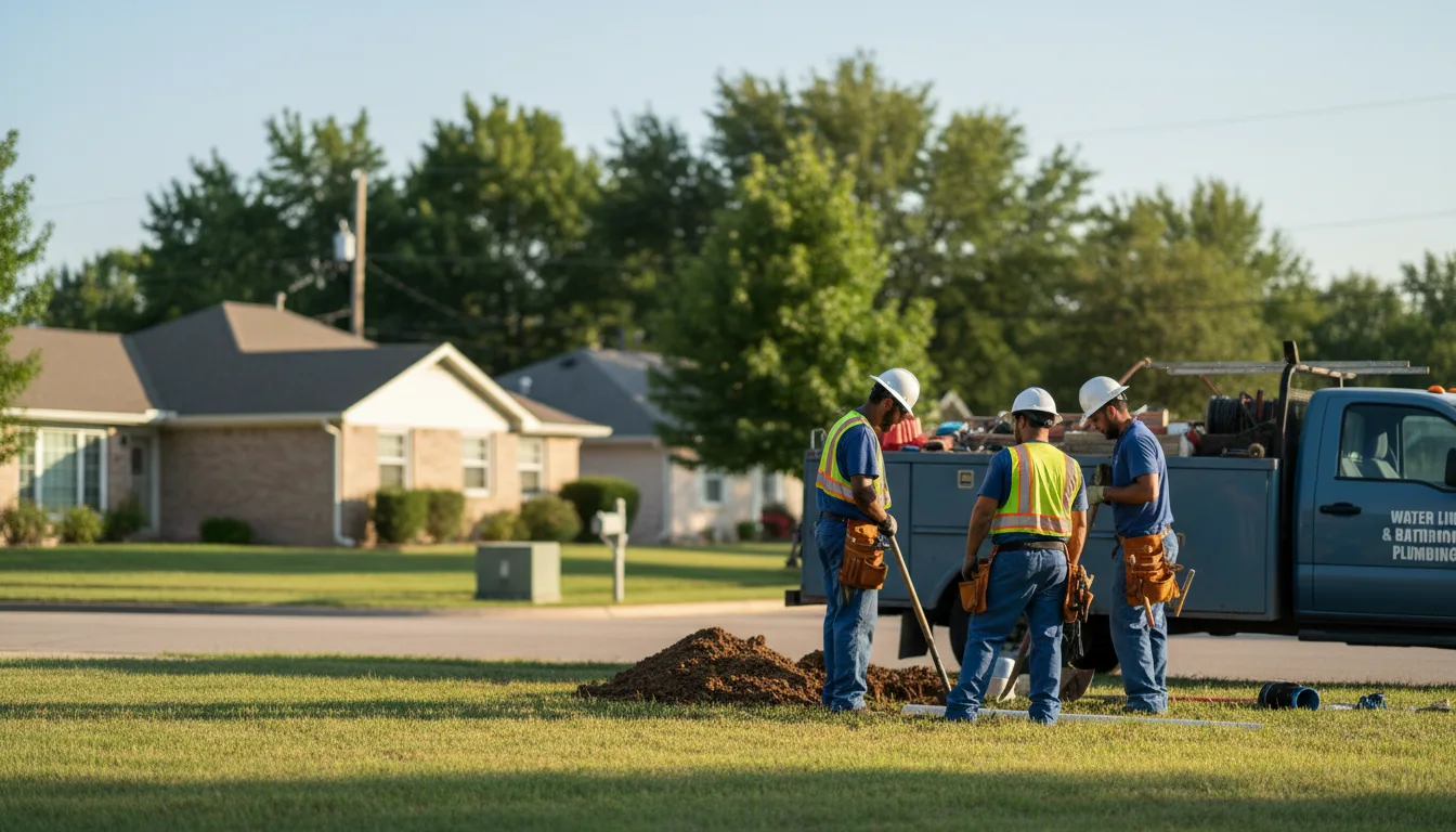 Residential water line and bathroom plumbing service in Banks, AL
